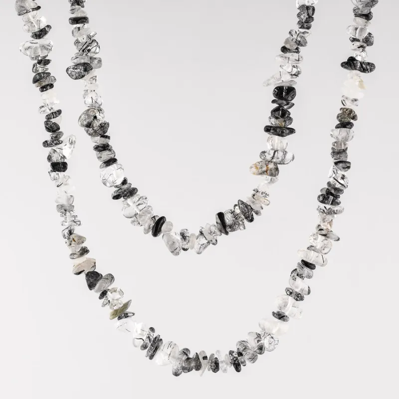 Sekaný náhrdelík - skoryl v krištáli extra