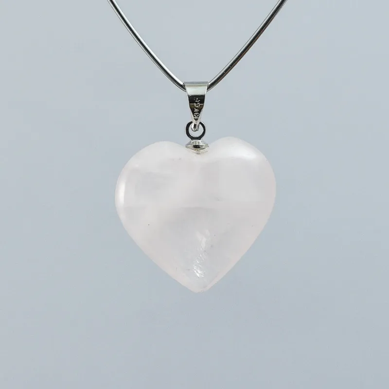 Prívesok srdce 20mm - ruženín