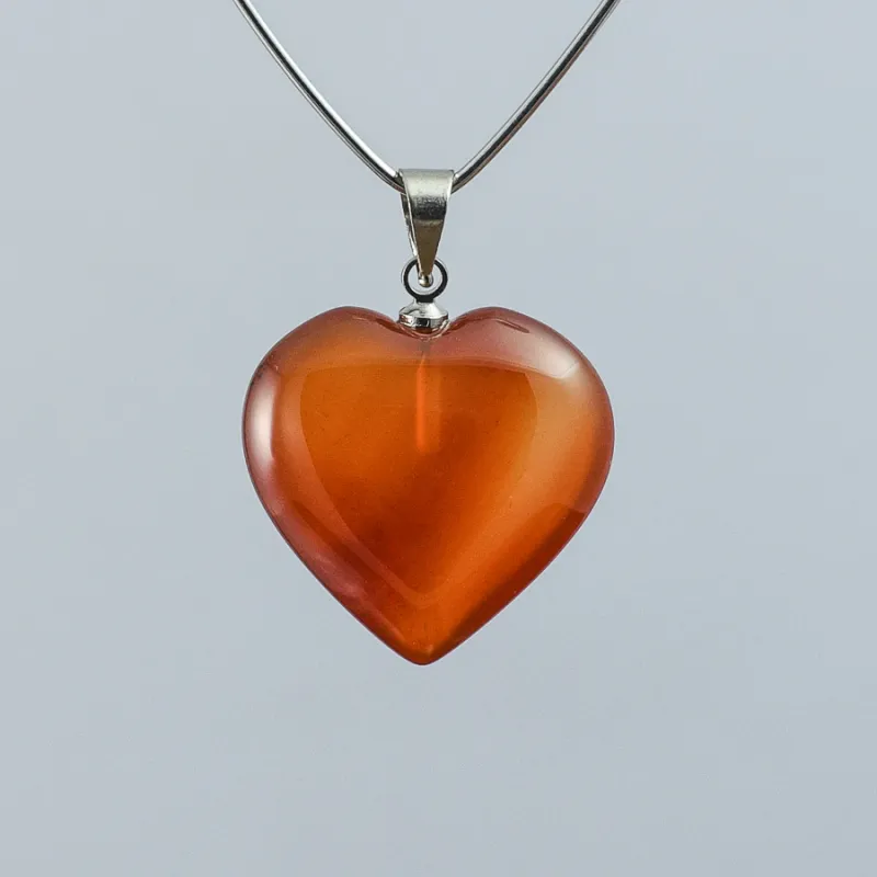 Prívesok srdce 20mm - karneol