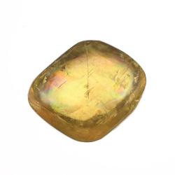 Tromlovaný kameň - kalcit optický žltý
