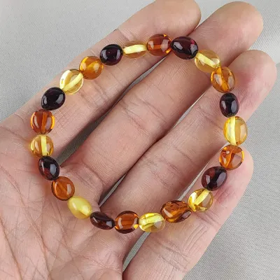 Náramok jantár farebný