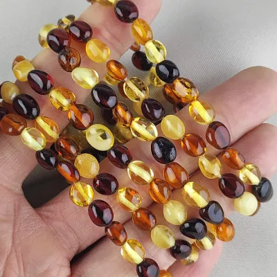 Náramok jantár farebný