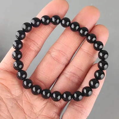 Pánsky guličkový náramok - Turmalín skoryl 