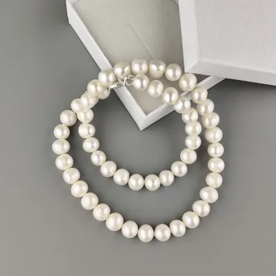 Náhrdelník riečne perly guličkový extra